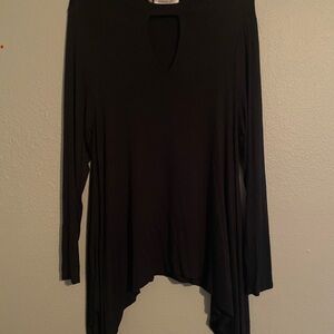Jennifer Lopez Black Asymmetrical Tunic